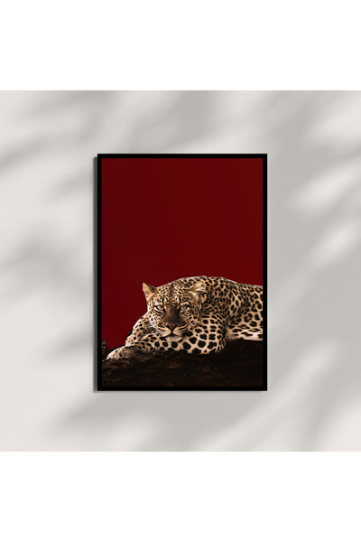 Kracket Leoparın Asaleti Çerçeveli Tablo Dekorasyon Poster Hediyelik