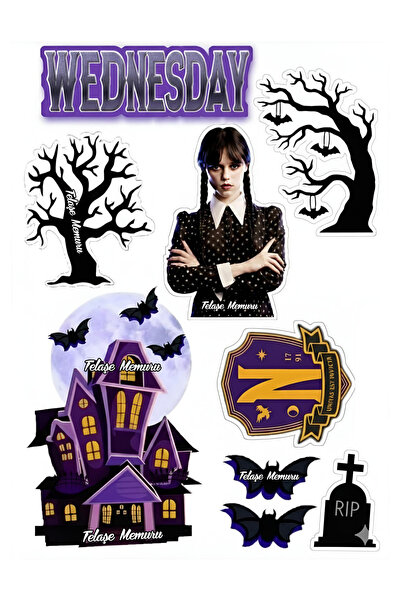 telaşe memuru Wednesday Pasta Süsü - Yenilebilir Pasta Resmi ve Baskısı - Yen...