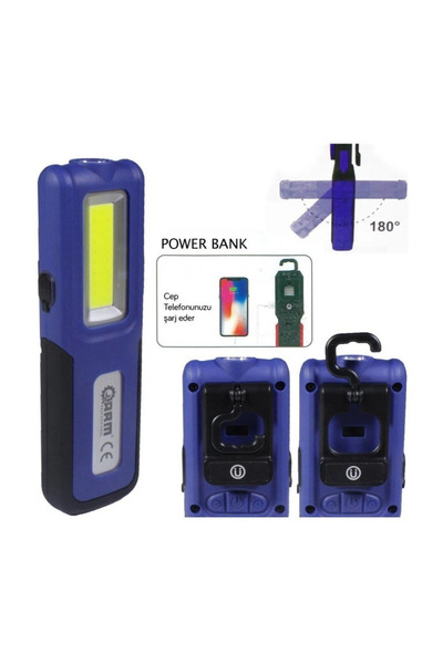 Najmaddin Dean Mepa Arm Esen109 Şarjlı Led Fener Mıknatıslı Lamba Powerbank 4...