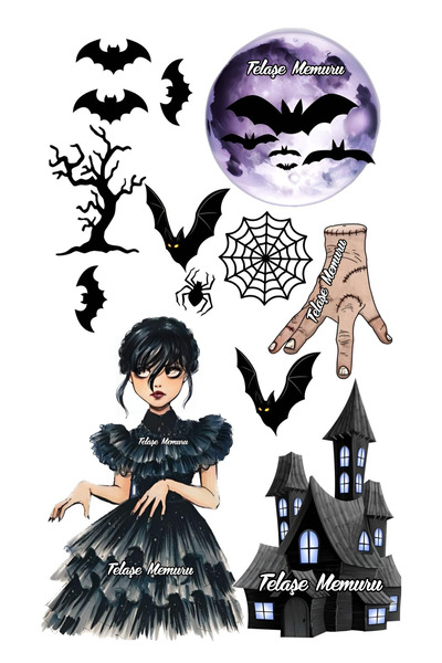 telaşe memuru Wednesday Pasta Süsü - Yenilebilir Pasta Resmi ve Baskısı - Yen...