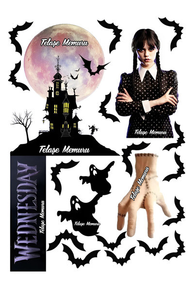 telaşe memuru Wednesday Pasta Süsü - Yenilebilir Pasta Resmi ve Baskısı - Yen...