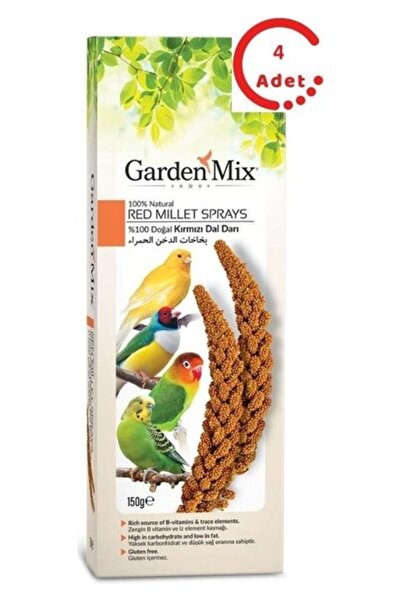 Gardenmix Garden Mix Platin Kırmızı Dal Darı 150 gr x 4 Adet