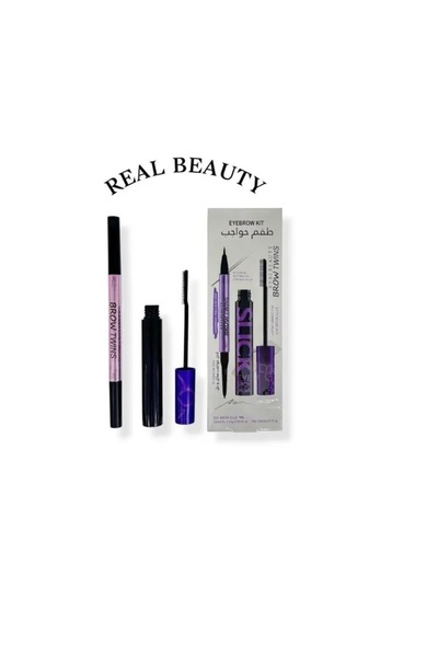 real beauty Real Beauty RB1379 2-in-1 Mauve Eyebrow Kit