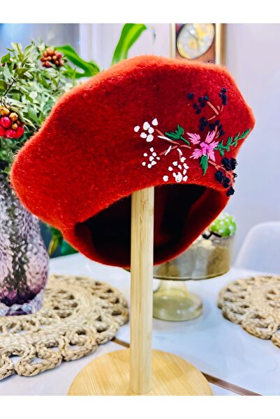 İLMİQUE El ile nakış yapılmış Fransız Şapka