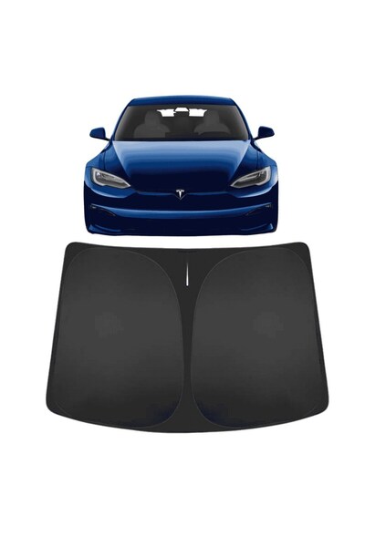TESLA Model Y Ön Cam Güneşlik Perdesi - UV Korumalı - Siyah