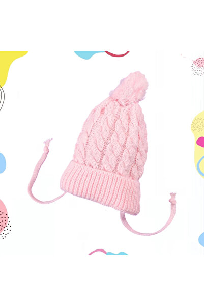 Micii Ștrumfi Căciulă tricotată pentru bebeluși 0-12 luni cu pompon