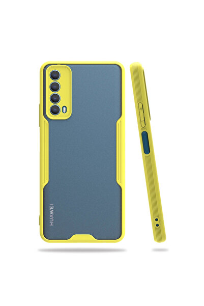 Najmaddin حافظة هواوي بي سمارت 2021 بلاتينيوم سيليكون - أصفر