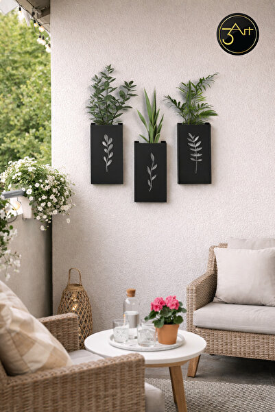 3art Metal Duvar Saksısı – Dekoratif Duvar Çiçekliği Balkon, Bahçe & Salon Du...