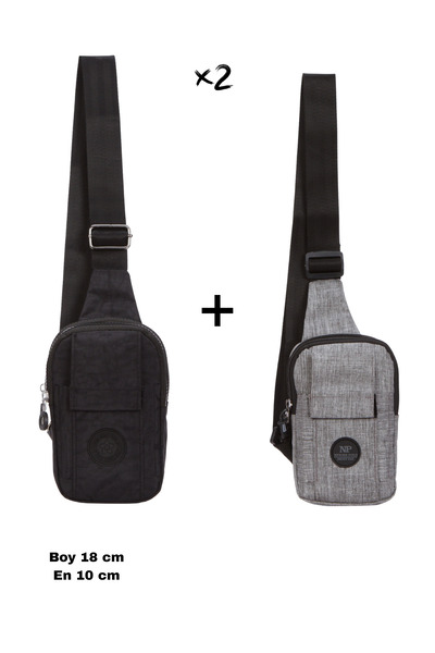 Newish Polo Black Unisex Crossbody Waist Bag with Phone Compartment Chest Tra...