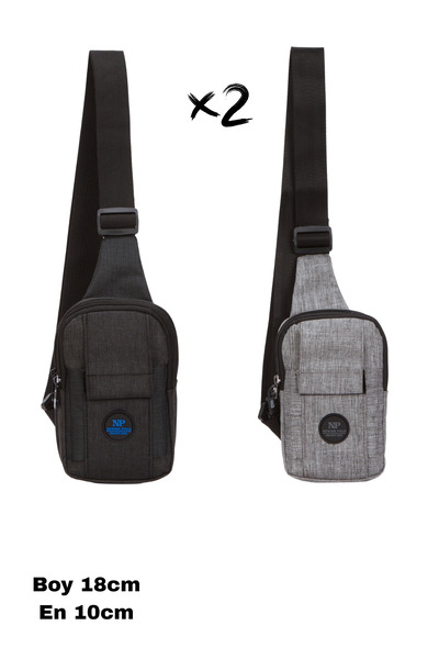 Newish Polo Black Unisex Crossbody Waist Bag with Phone Compartment Chest Tra...