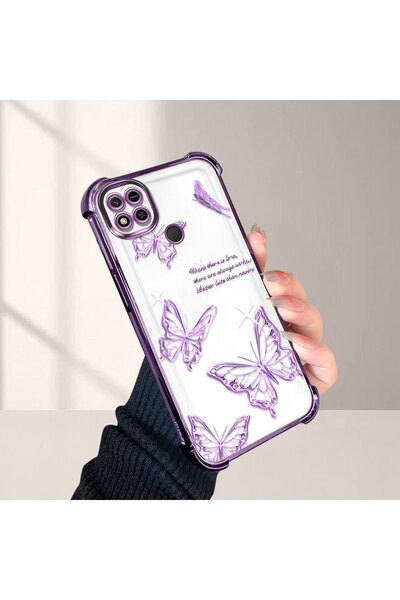 CASEVIBE Redmi 9C Uyumlu, kelebek baskılı desenli, darbeye dayanıklı telefon ...