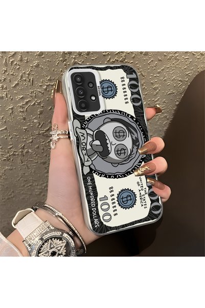 Samsung Galaxy A04S Compatible Hard Acrylic Back Silicone Edge Lens Protection Case Funny Pattern