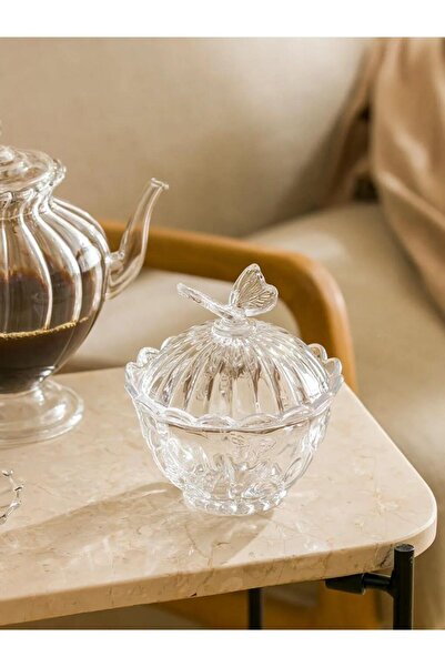 LC Waikiki Colorless Glass Sugar Bowl 11 cm (S6)