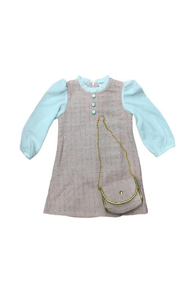 MODA AÇELYA Girl's dress with bag accessories