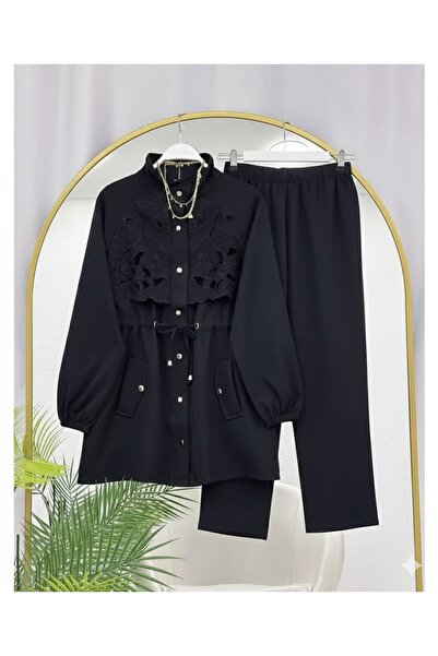 YILMAZBARMAZ طقم نسائي مكون من قطعتين مقطوع بالليزر