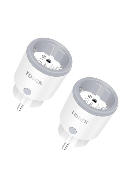 fdtech Zigbee Smart Socket 2-Pack Remote Control with Current Measurement – W...