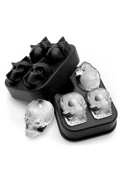 Epinox Ice Mold - Silicone - Skull 4-Piece 40X28 mm (Kbk-43)
