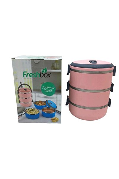 Fırsatkolik Light Pink 3-Piece Travel Bag Storage Container 1.8Lt (5067)