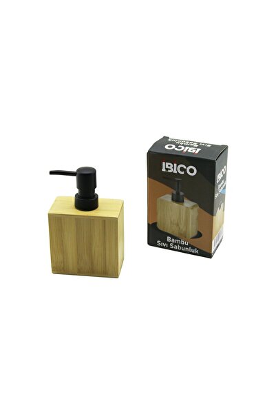 Fırsatkolik موزع الصابون السائل من الخيزران الخشبي مستطيل الشكل ومضخة بلاستيك...