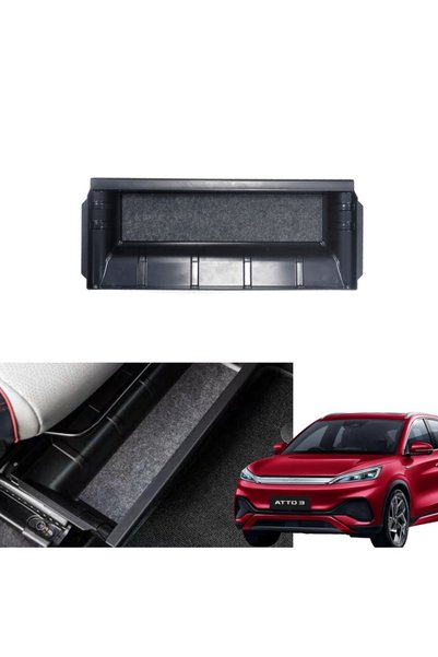 BYD Atto 3 Front Underseat Organizer - Non-Slip Surface Coated - Black