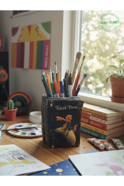 Gobo Küçük Prens Motifli Kalemlik 10 x 8 cm