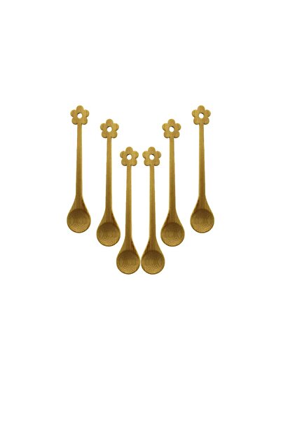 Fırsatkolik 6 Pcs Mini Bamboo Wooden Spoon 14.5cm (5067)
