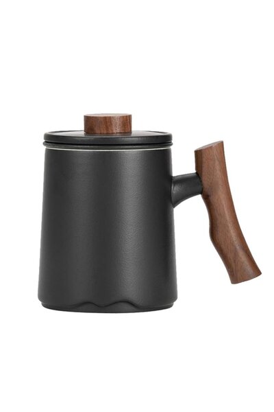 Other Ceramic Tea Cup with Wooden Handle and Lid 500 ml