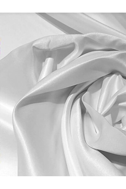 CY HOME Beyaz Güneşlik Perde Saten Tok Kumaş (DÜZ DİKİM)