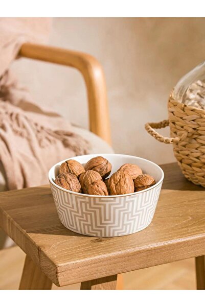 LC Waikiki Beige Printed Porcelain Bowl 15 cm (S6)