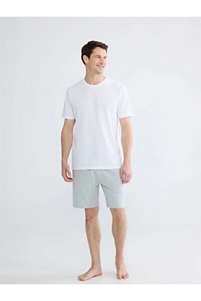 LC Waikiki Gray Standard Fit Men's Pajama Bottom Shorts (S6)