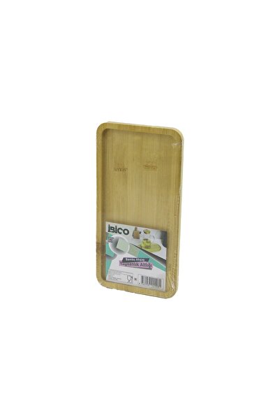 Fırsatkolik Rectangular Wooden Bamboo Oil Pot Mat Mini Tray 12 X 23.4 X 0.8cm...