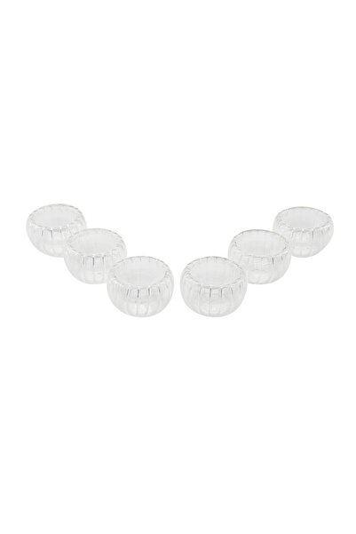 Fırsatkolik 6 Pcs Striped Glass Double Wall Turkish Delicatesses Bowl - Sauce...