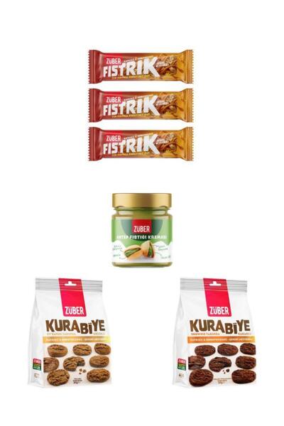 Züber Tanışma Paketi - Antep Fıstığı Kreması x1, Kurabiye x2 (Yulaflı, Kakaol...