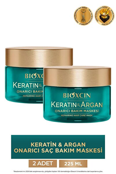 Bioxcin Keratin & Argan Onarıcı Bakım Maskesi 225 ml 2 Adet
