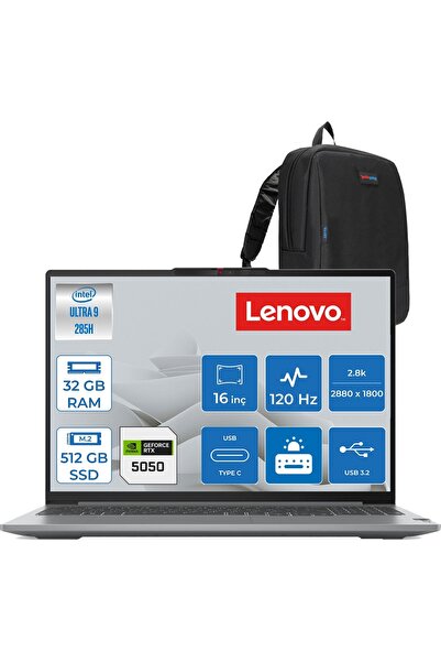 LENOVO Ideapad Pro 5 16IAH10 Ultra 9 285H 32GB 512GBSSD FDOS RTX5050 8gb 16" ...