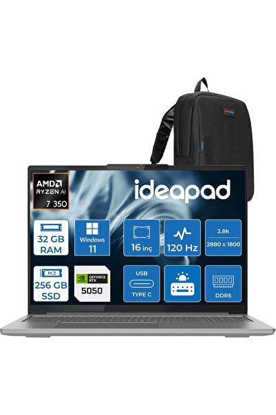 LENOVO Ideapad Pro 5 16AKP10 Ryzen 7 350 32GB 256GBSSD Rtx 5050/8GB 16" WIN11...