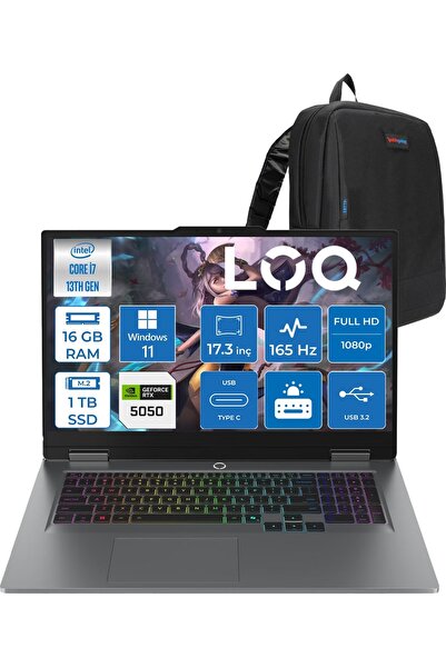 LENOVO Loq 17IRX10 I7 13650HX 16GB 1tb SSD RTX5050 8gb W11PRO 17.3 Inç Fhd 16...