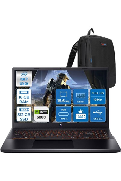 ACER Nitro V15 ANV15 13.nesil Core I7 13620H 16GB 512GBSSD 8GB/RTX5060 FDOS N...