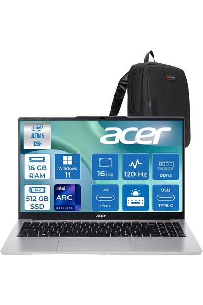 ACER Aspire Lite AL16-71P Ultra 5 125H 16GB 512GB SSD W11PRO 16" Fullhd+NXDCL...
