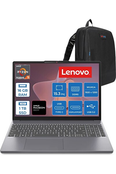LENOVO Ideapad Slim 3 Ryzen 5 7535HS 16GB 1tb SSD 15.3" Wuxga IPS FDOS 83K700...