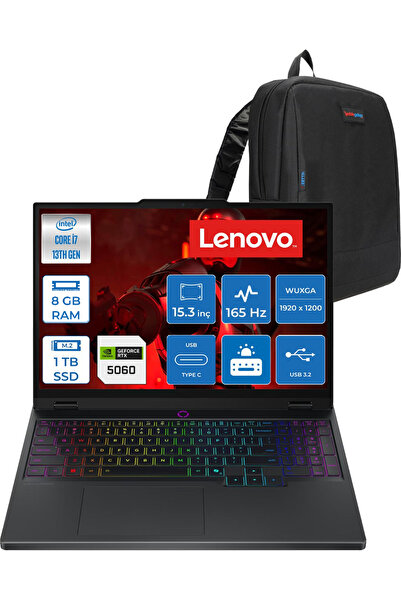 LENOVO Legion 5 I7 13650HX 8gb 1tb SSD 8GB/RTX5060 15.3" Wuxga IPS 165Hz FDOS...