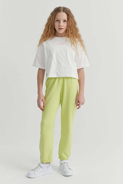 PAULMARK Pantaloni de sport pentru fete cu talie și picioare elastice