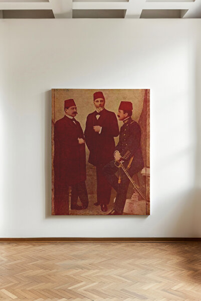 Kanvaspera İttihat ve Terakki - Kanvas Tablo - Enver, Talat ve Cemal Paşa, Os...