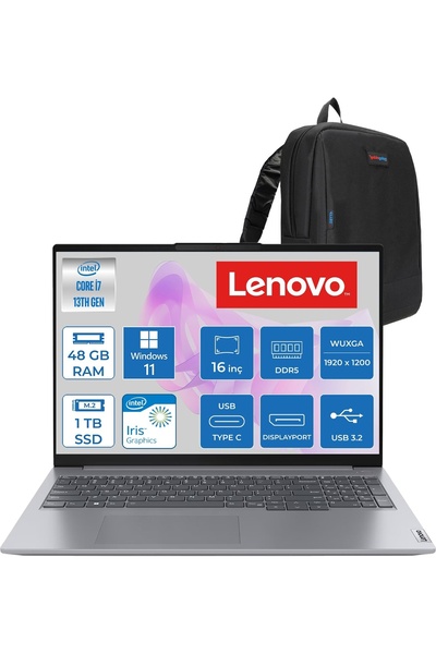LENOVO Thinkbook 16 G6 I7 13700H 32GB Ddr5 1tb SSD W11HOME 16" Wuxga IPS T21K...