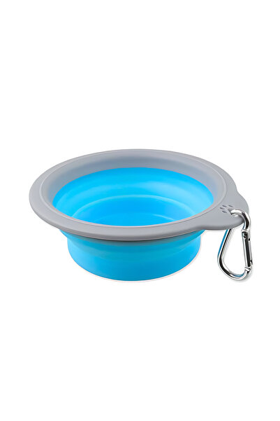 PADO Adjustable Blue And Gray Bowl Small - 15x13.7x(2.2-5cm)