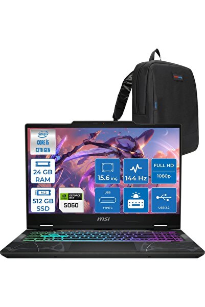 MSI Cyborg 15 I5 13420H 24GB 512GB SSD RTX5060 8gb FDOS 15.6" 144HZ IPS B13WF...