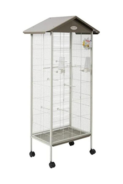 Zolux Jeanne Indoor/Outdoor Aviary for Exotic Bird/Bird of Prey Olive