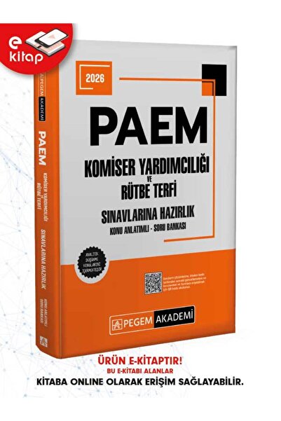 Pegem Akademi Yayıncılık 2026 PAEM Komiser Yardımcılığı ve Rütbe Terfi Sınavl...