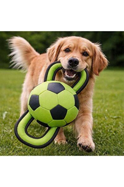 OEM Dog Toy Lime Green Ball with Handles 33x17x17cm