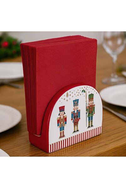 OEM Suport Ceramic cu Model Soldati de Craciun pentru Servetele de Masa 11x4x8cm
